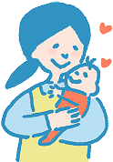 子供を抱いている人